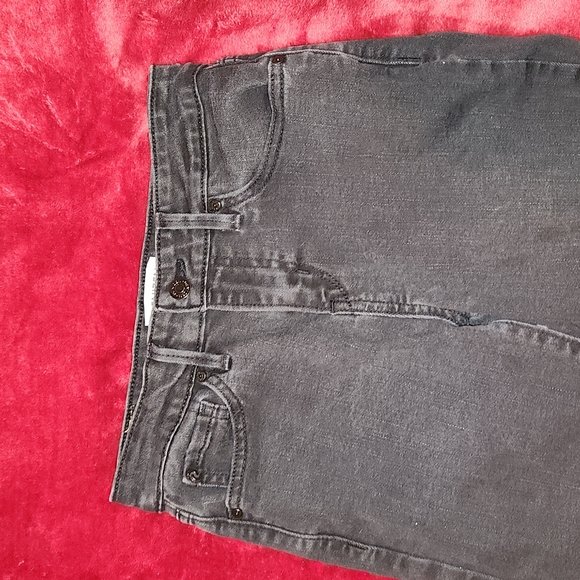 Levis Denim Jeans MidRise Slim Stretch Fit Dark Wash Black Denizem 26x28 - Picture 5 of 10